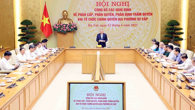 Hội nghị công bố các nghị định về phân cấp, phân quyền, phân định thẩm quyền khi tổ chức chính quyền địa phương 2 cấp